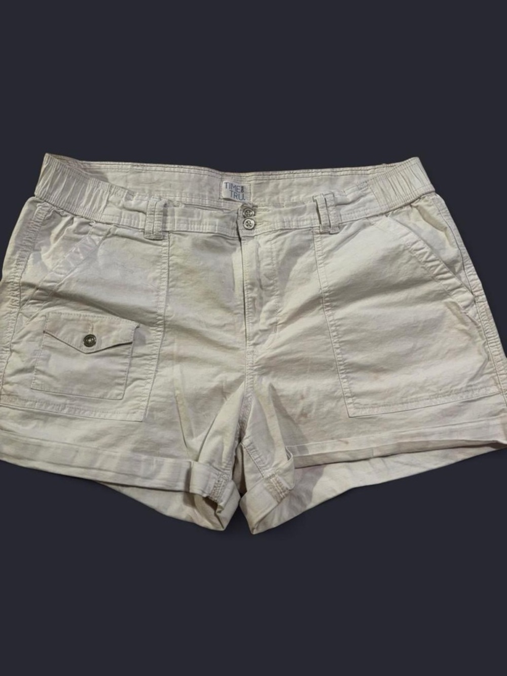 Women's White Utility Shorts